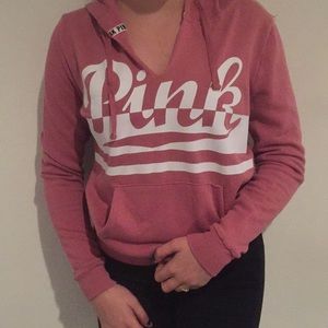 pink hoodie